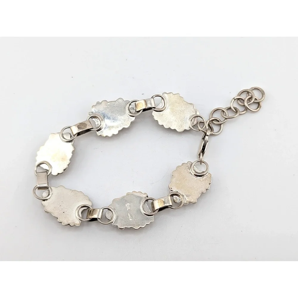 Handmade Navajo Natural‎ Wreath Rhodochrosite Stone Bracelet Fits 8-9.5 in. **